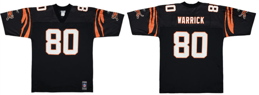 Men's Black Cincinnati Bengals #80 Peter Warrick 2001 Home Stitched Football Jersey